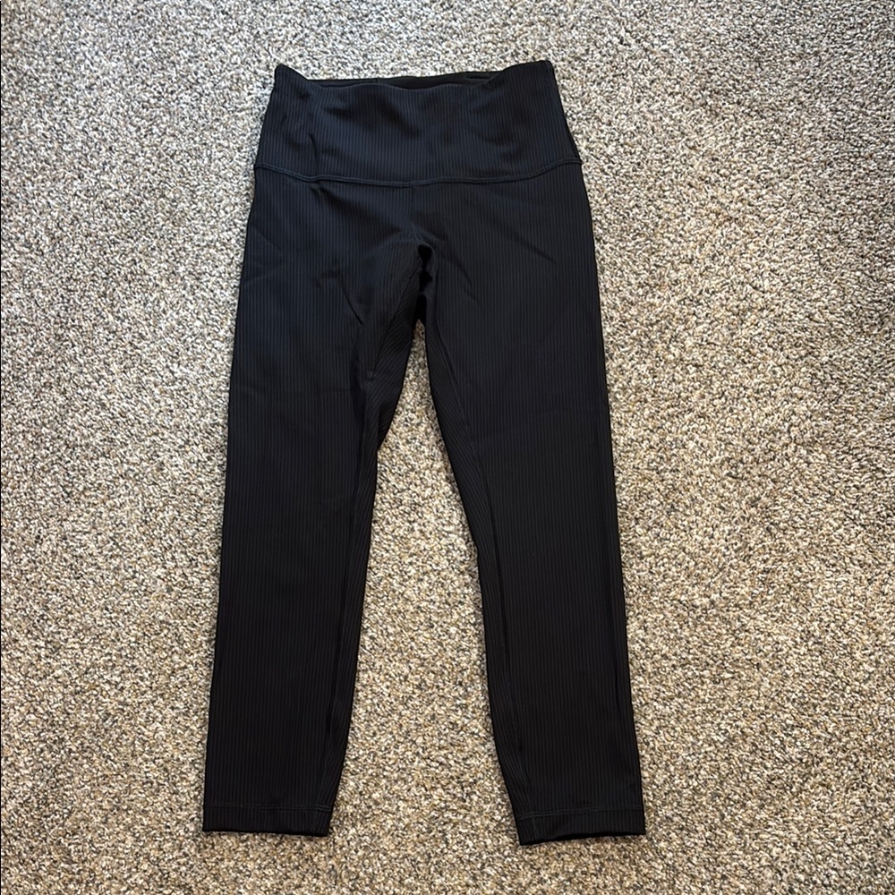 Lululemon Athletica Black Ribbed Leggings